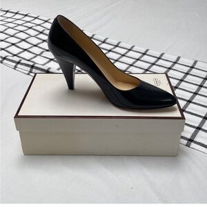 Coach black leather vintage Heels